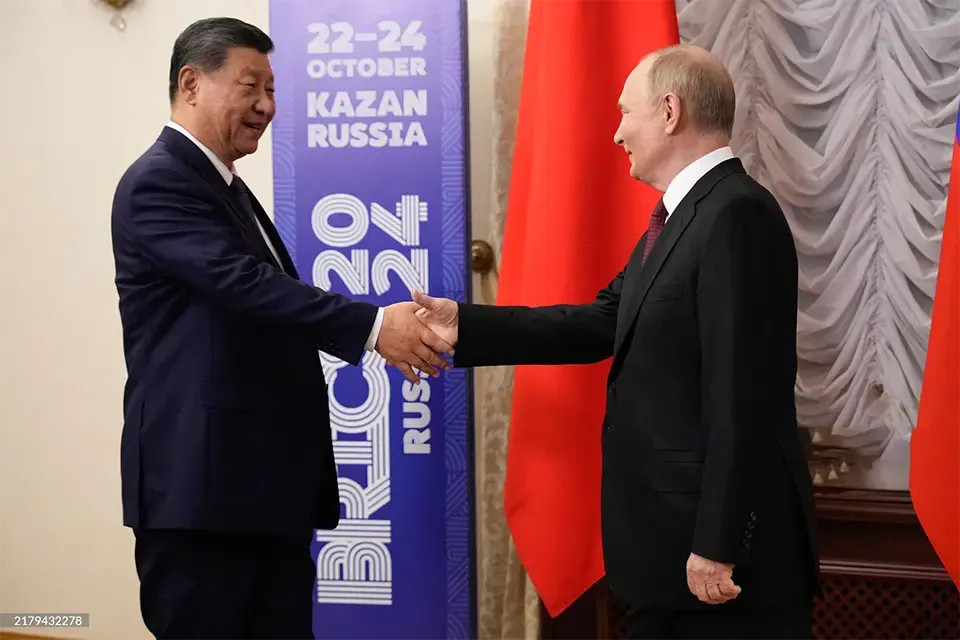 china-russia-leaders-xi-putin-meeting-moscow Xi Jinping and Vladimir Putin during a formal state visit discussing China-Russia strategic alliance