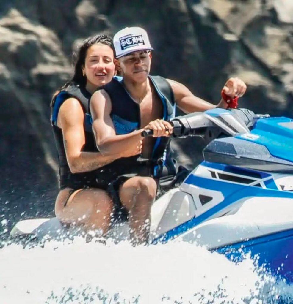 lamine-yamal-influencer-age-gap lamine yamal on jet sky with his girlfriend