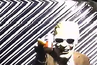 A creepy TV broadcast taken over by an unknown figure