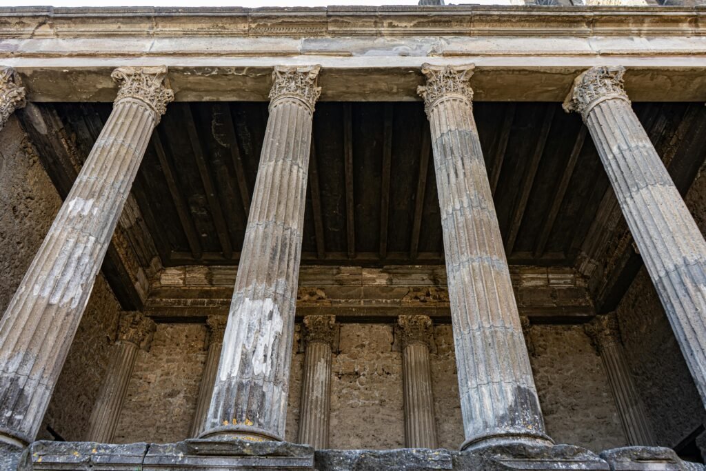 pexels-photo-30204925-30204925 Close-up of ancient Roman columns in Pompeii, showcasing architectural grandeur.