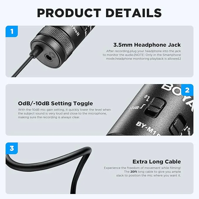 Boya-BY-M1-Lavalier-Microphone-2 Boya BY M1 Lavalier Microphone 2