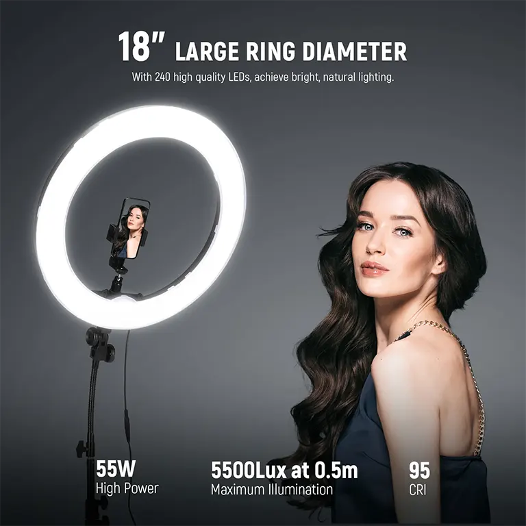 NEEWER-18-inch-LED-Ring-Light-Kit A composite image displaying a collection of Neewer photo and video equipment