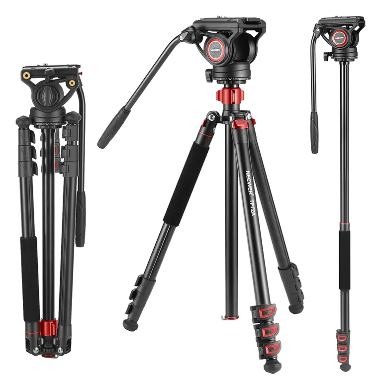 NEEWER-Heavy-Duty-Video-Tripod-with-Fluid-Head-1 NEEWER Heavy Duty Video Tripod with Fluid Head 1