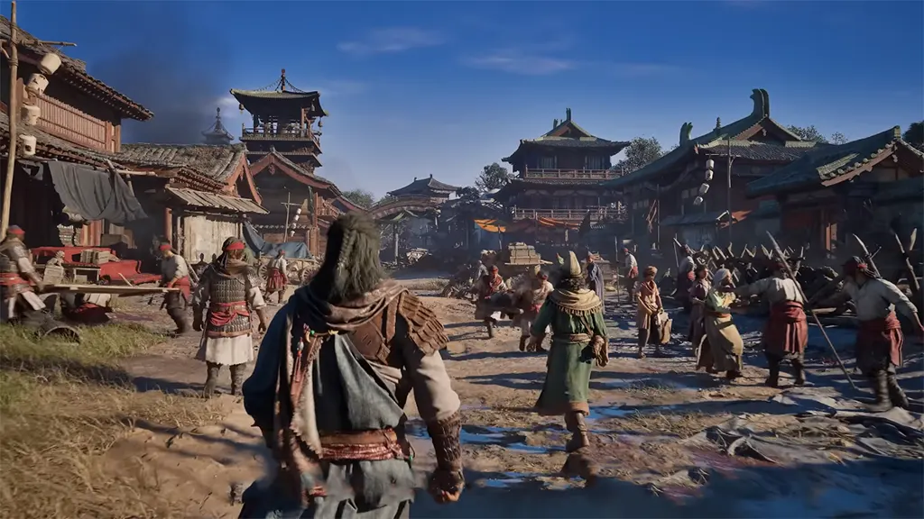 unreal-engine-5-blood-message-visuals-gameplay A wide shot of a stunning, desolate desert landscape rendered in Unreal Engine 5 from Blood Message, conveying the game's expansive historical setting