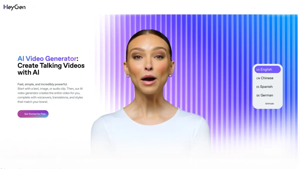 HeyGen AI avatar presenting product demo