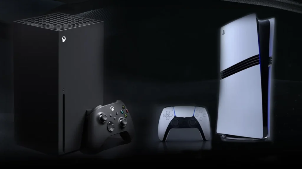 PS5-Pro-vs-xbox-series-x2 Side-by-side comparison of PS5 Pro and concept render of Xbox Series X2 2025