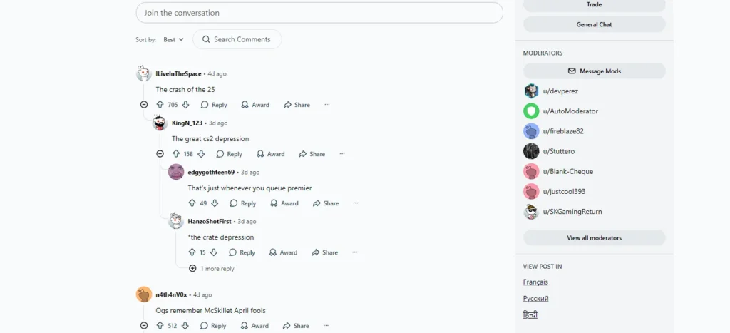 cs2 crash reactions on reddit