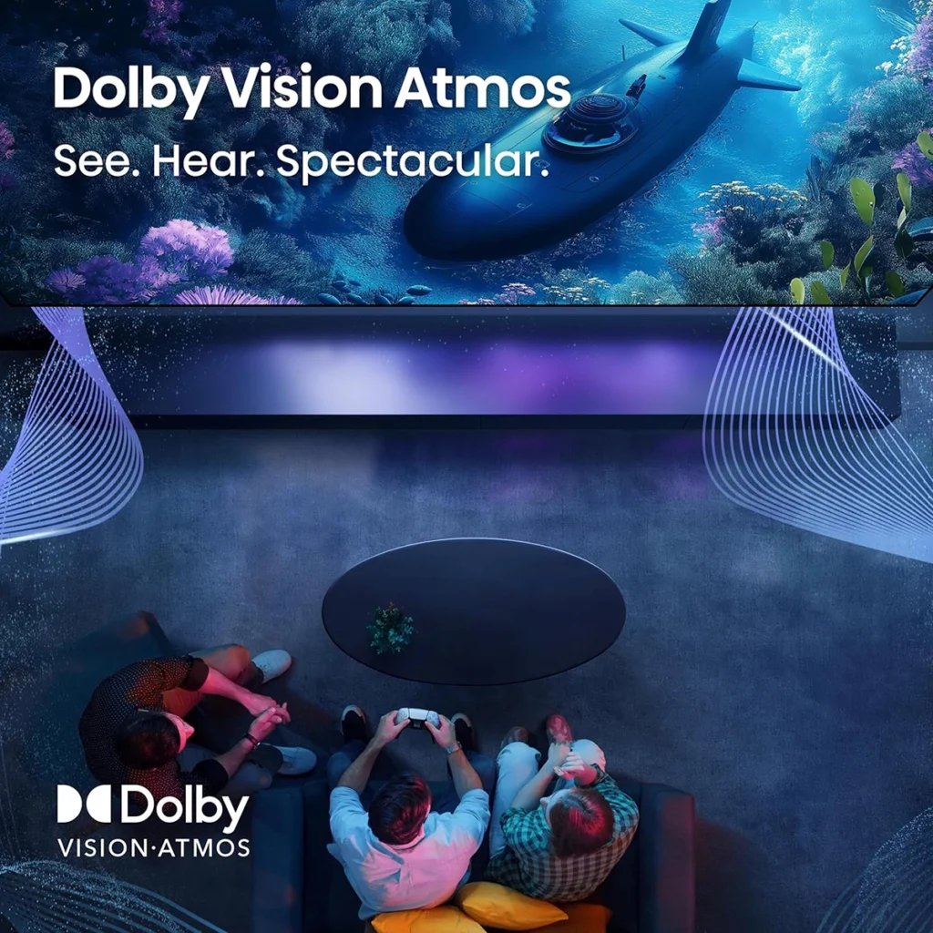 Hisense E6 QLED showing HDR10+, Dolby Vision