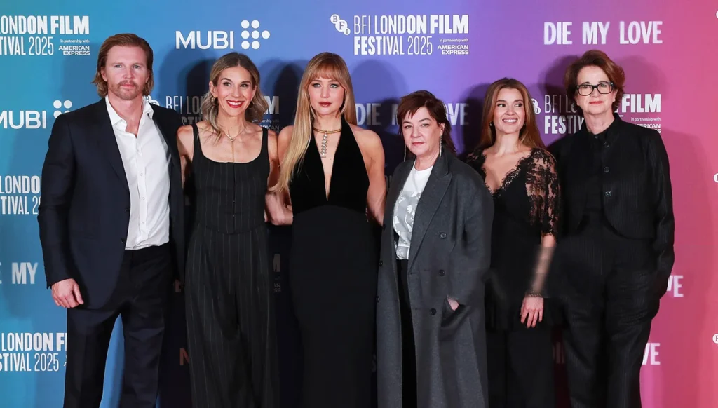 Jennifer Lawrence in a scene from “Die My Love,” her new 2025 psychological drama.