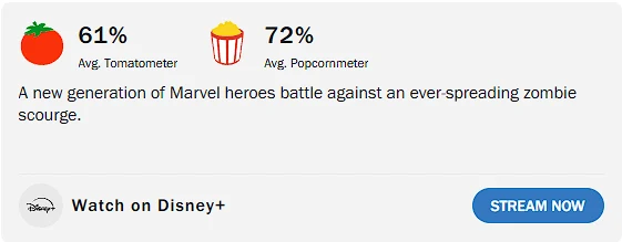 marvel zombies rotten tomatoes