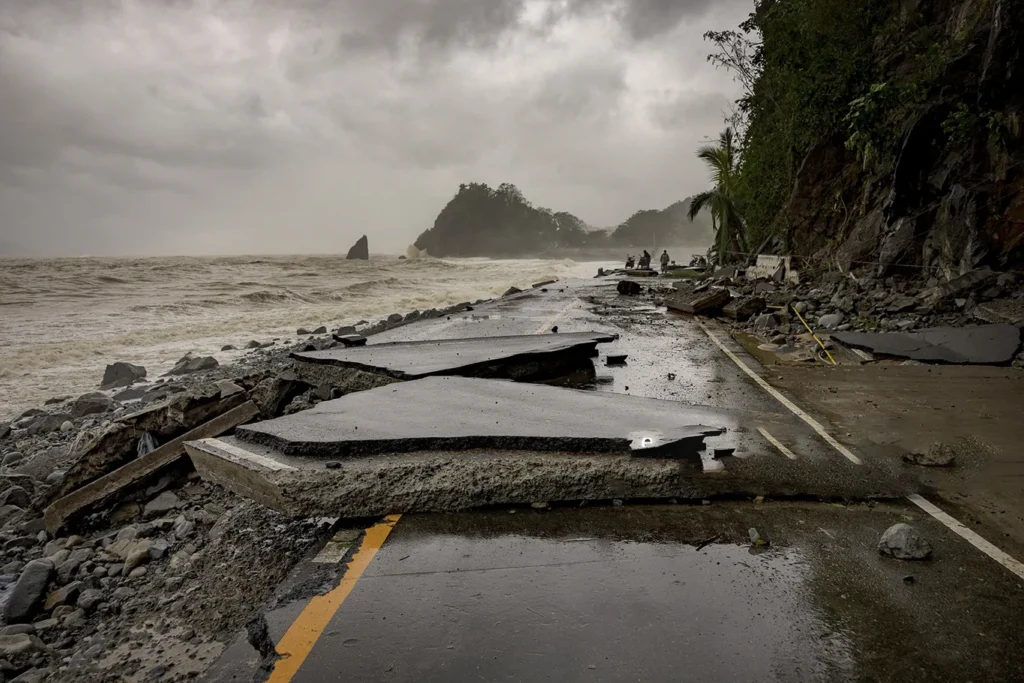 Basco Philippines island cliffs eroding 