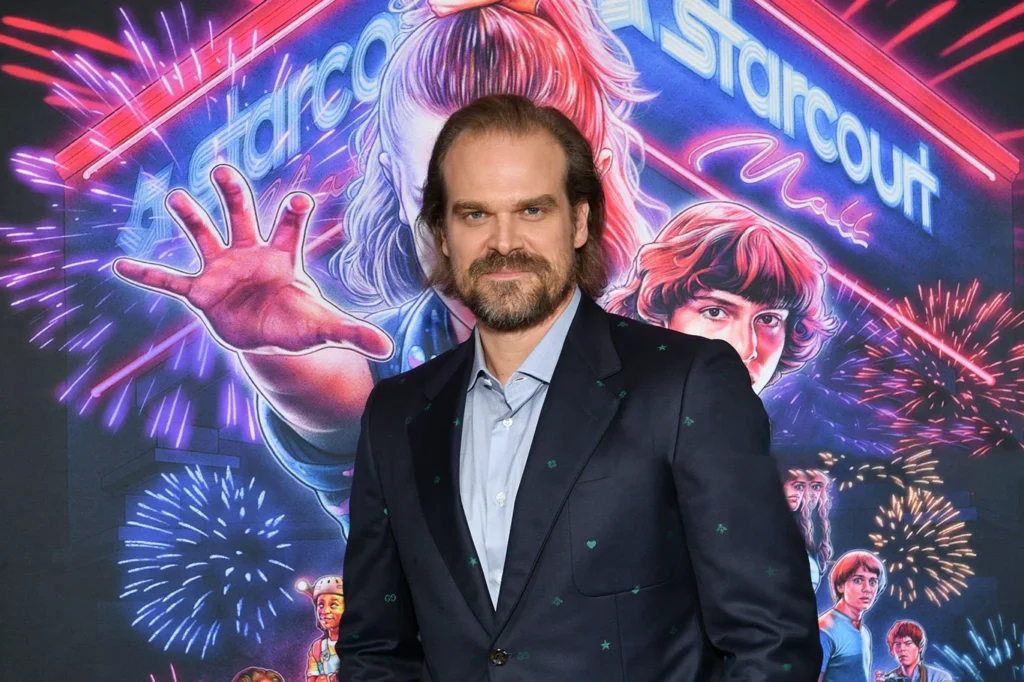 David Harbour in stranger things premiere