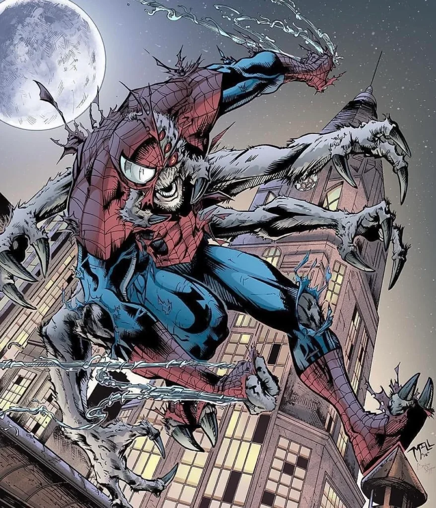 Concept art of Tom Holland's Spider-Man with six arms 